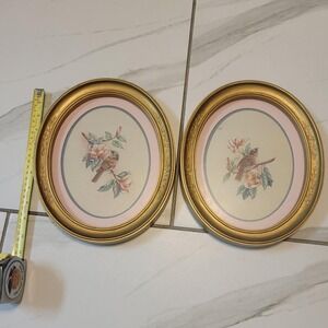 vintage cottagecore 70s  floral and bird art prints